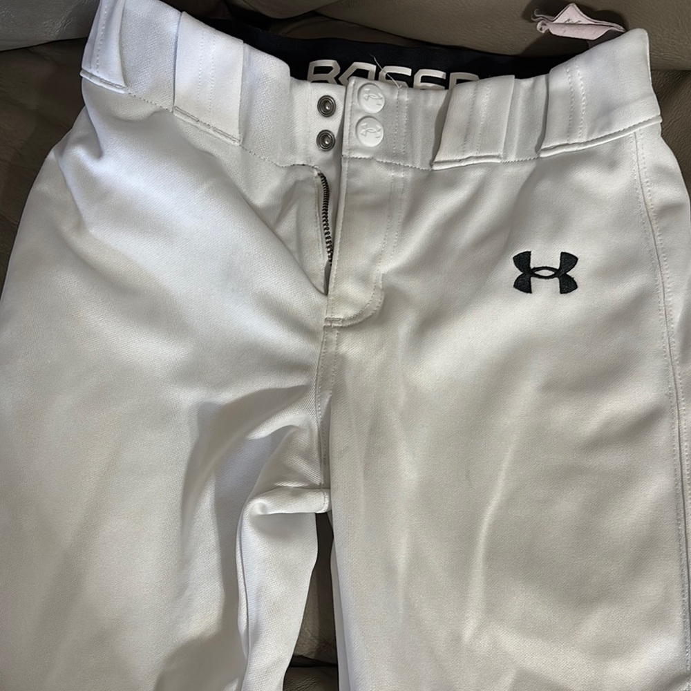 Under Armour Kids White Baseball Pants